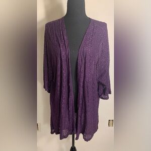 Lularoe Women’s Deep Purple Nylon Cardigan size M